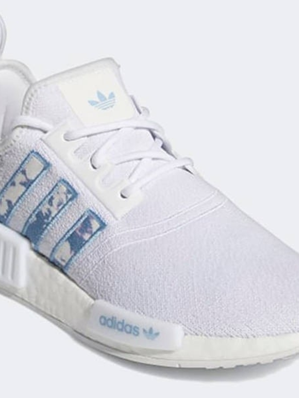 Adidas NMD_R1 W White Blue Floral Print Sneakers Women’s Size 6
